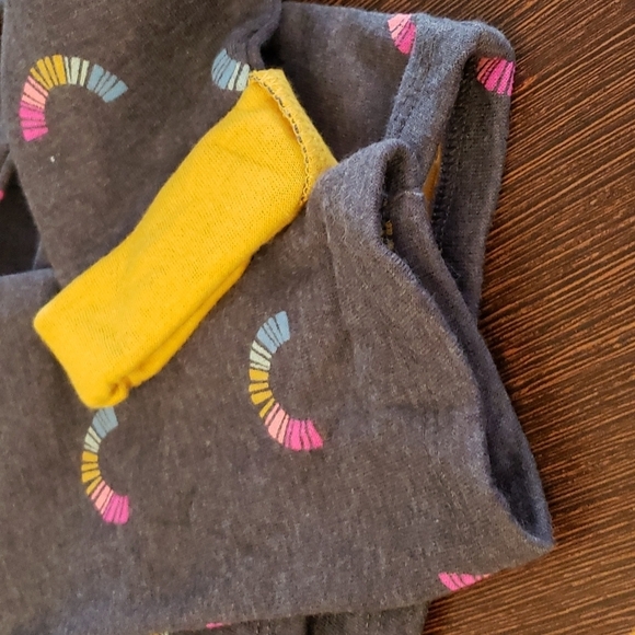 Cat & Jack Gray Think Long Sleeve Shirt w/Rainbows & Yellow Cuffs Size L (10-12) - Picture 5 of 8